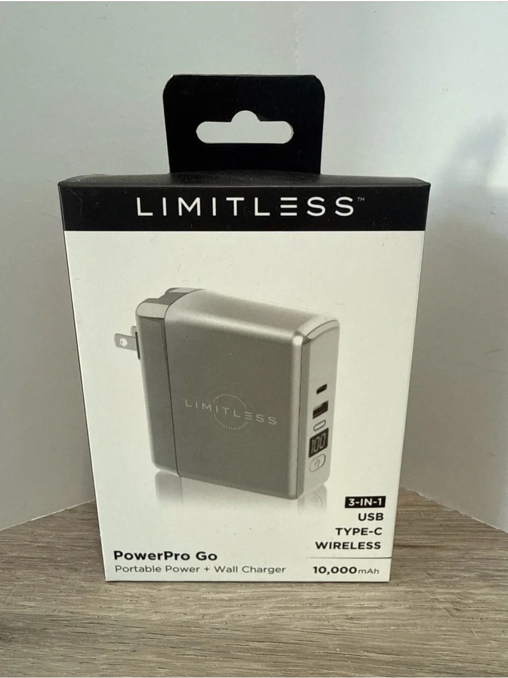 Limitless PowerPro Go Portable + Wall Charger 3-in-1 NEW SILVER